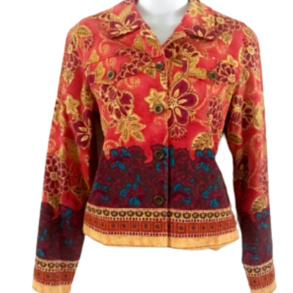 Vintage Coldwater Creek Floral Jacket